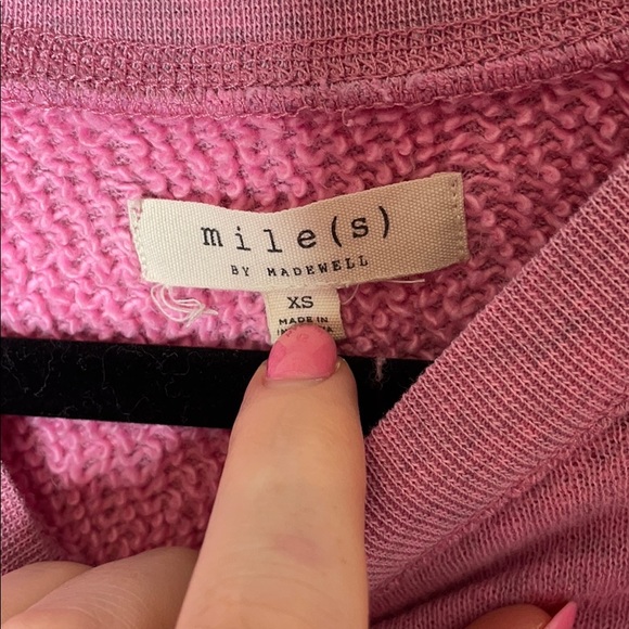 Madewell Pink Crewneck Sweatshirt - Picture 5 of 10